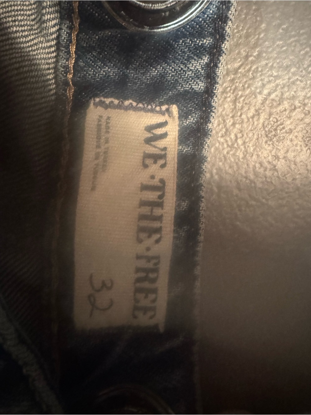 We The Free Faded Blue Relaxed Paint-Splatter Jeans - Picture 3 of 4